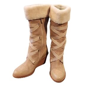 Cole Haan Air Michelle Beige wedge boots - 7.5